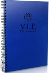 GIPTA DEFTER VIP 17x24 SPİRALLİ DERİ KAPAKLI 140 YP. ÇİZGİLİ 1082