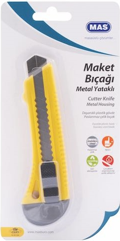 MAS MAKET BIÇAĞI GENİŞ METAL AĞIZLI 566
