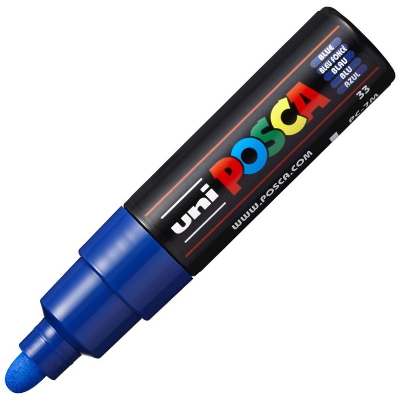 UNİ POSTER MARKÖRÜ POSCA PC-7M 4.5-5.5 MAVİ