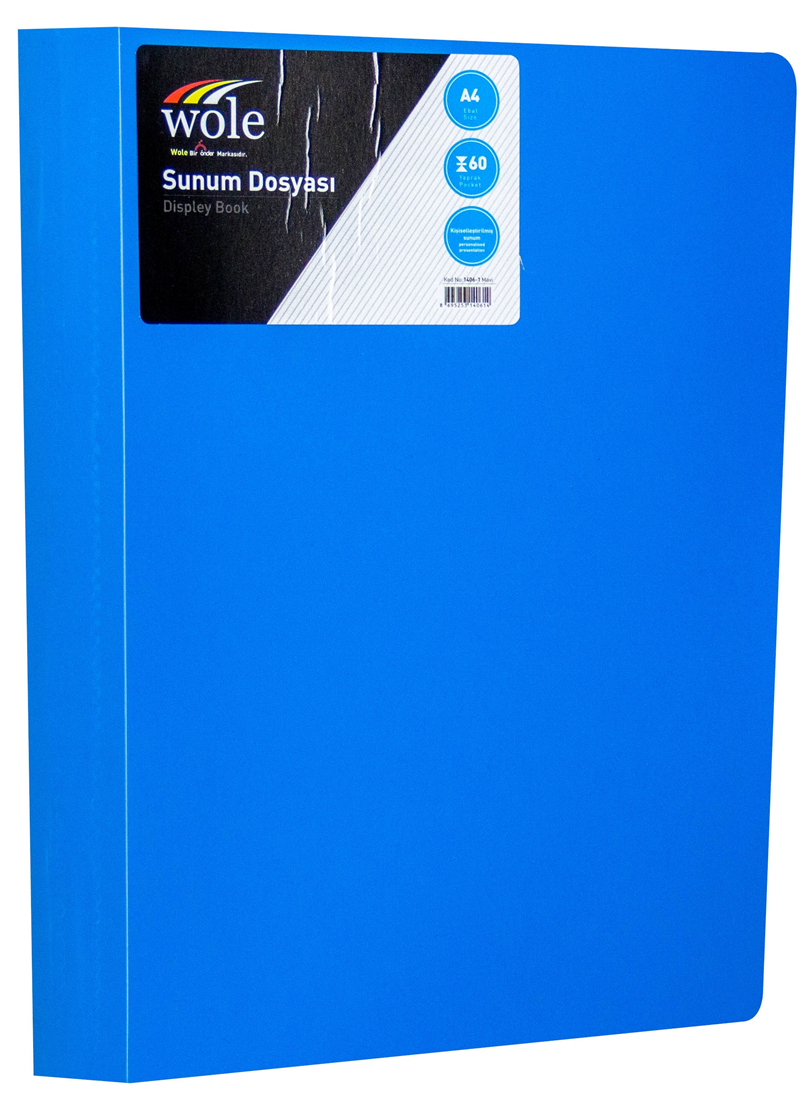 ÖNDER SUNUM DOSYASI A4 WOLE 60 LI MAVİ 1406-1