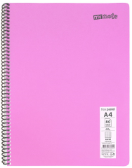 MYNOTE DEFTER FLEX PASTEL PP KAPAK SPİRALLİ A4 140 YP ÇİZGİLİ MFXPA-A4140-Ç