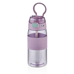 SHOTAY MATARA TRITAN  600 ML ŞEFFAF KAPAKLI ŞERİTLİ SHT-ST-7202