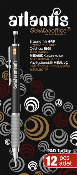 SCRIKSS VERSATİL KALEM ATLANTİS 0.5 SİYAH