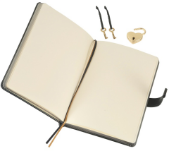 VJ DEFTER HUSH HUSH KİLİTLİ METALİK KUTULU 13x18 Cm. 80 Gr. 160 YP. DÜZ SİYAH 4404