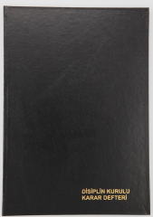 DİLMAN DİSİPLİN KURULU KARAR DEFTERİ CİLTLİ 22x32 96 YP 5313