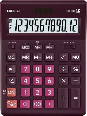 CASIO HESAP MAKİNESİ MASAÜSTÜ GR-12C-WR-W-DP
