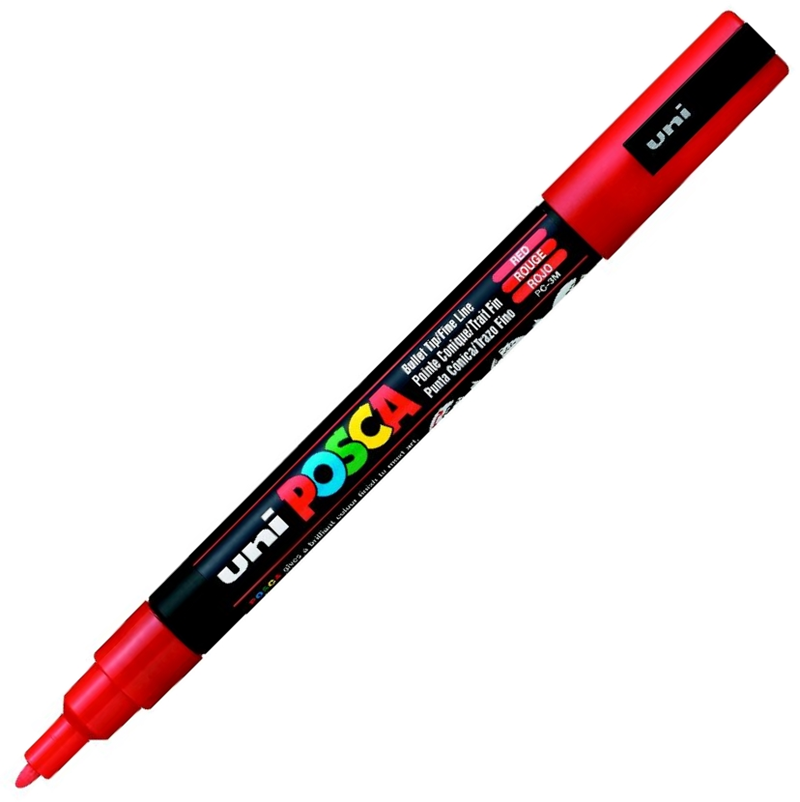 UNİ POSTER MARKÖRÜ POSCA 0.9-1.3 PC-3M ŞARAP KIRMIZI