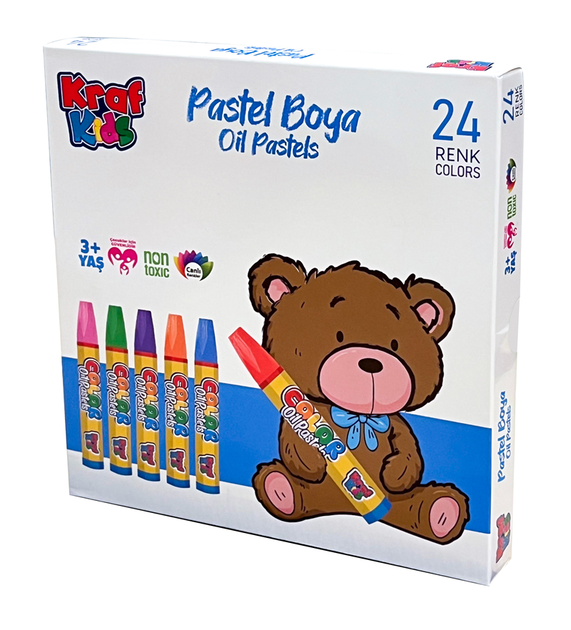 KRAF KIDS PASTEL BOYA 24 LÜ KK520