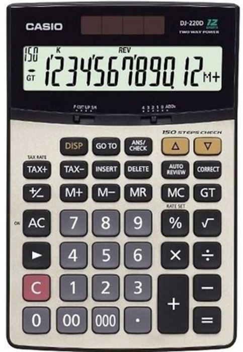 CASIO HESAP MAKİNESİ MASAÜSTÜ DJ-220 PLUS 12 HANE