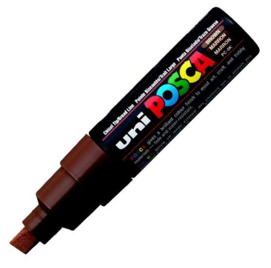 Posca Pc-8k Boyama Markörü 8 Mm Kesik Uç Kahverengi