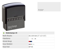 MOBİSTAMPS KAŞE 45 SİYAH KEÇE