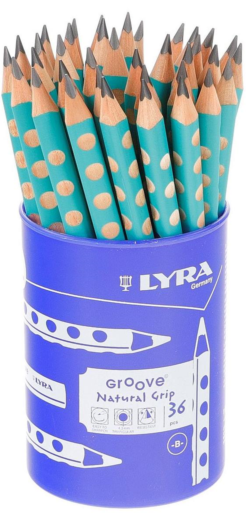 LYRA KURŞUN KALEM GROOVE BAŞLANGIÇ B TURKUAZ KAPLAMALI 36 LI L1873362