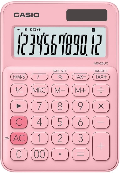 CASIO HESAP MAKİNESİ MASAÜSTÜ MS-20UC-PK 12 HANE