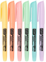 6'lı Pastel Renk Fosforlu Işaretleme Kalem Seti