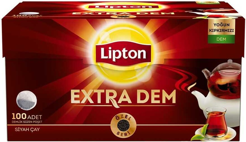 LİPTON DEMLİK POŞET ÇAY 100 LÜ EXTRA DEM 3.2 GR 69765861