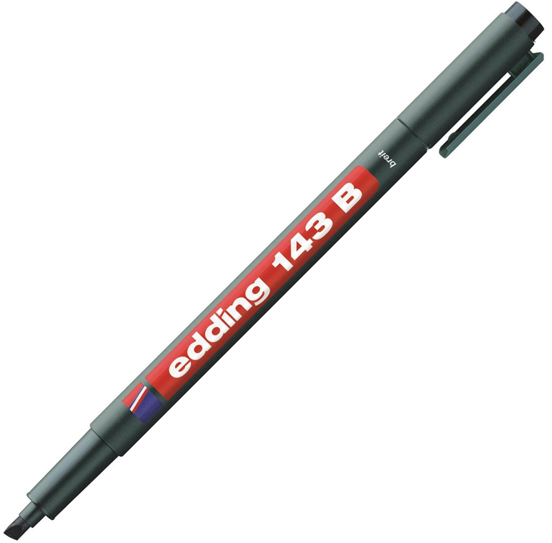 EDDING ASETAT KALEMİ E-143B SİYAH