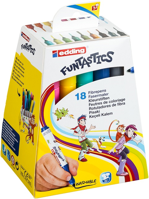 EDDING KEÇELİ KALEM FUNTASTICS E-14 KALIN 18 Lİ