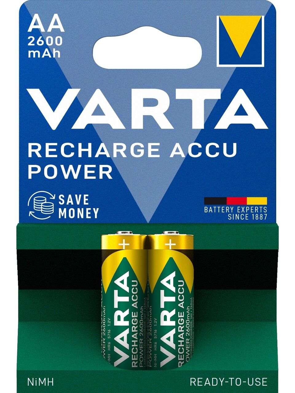 VARTA ŞARJLI  2600MH 2'Lİ KALEM AA