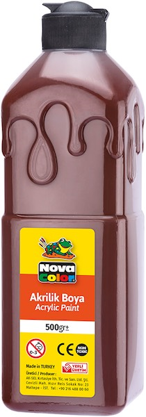 NOVA COLOR AKRİLİK BOYA 500 GR KAHVERENGİ NC-387