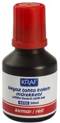 445g Beyaz Tahta Kalem Mürekkebi Kırmızı 30ml.