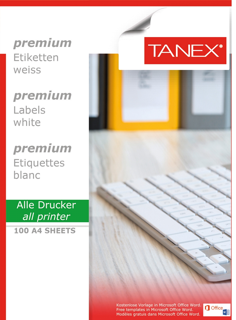 TANEX LASER ETİKET TW-2302 210 X 140 MM 100 LÜ