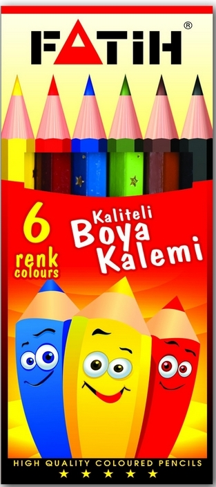 FATİH KURU BOYA  6 RENK 1/2 BOY 33006