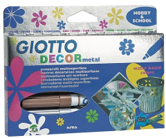 GIOTTO DECOR METALİK BOYA 5 Lİ ASKILI PAKET 452900