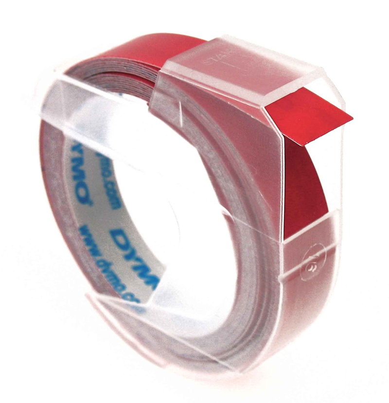 DYMO KABARTMA ŞERİT 9MM x 3MT KIRMIZI S0898150-520102