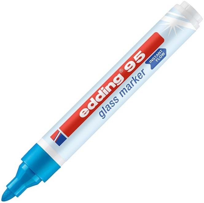 EDDING CAM YAZI TAHTASI KALEMİ E-95 AÇIK MAVİ