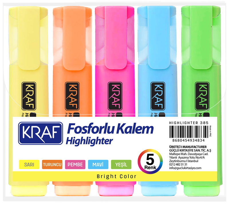 KRAF FOSFORLU KALEM 385-5 5 Lİ