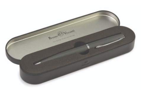 BRUNO VISCONTI TÜKENMEZ KALEM SIENNA 0.1 MAVİ (GRİ GÖVDE + SİYAH KUTU) 20-0223/01