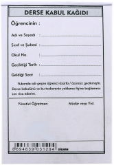 DİLMAN DERSE KABUL KAĞIDI 100 LÜ 3129