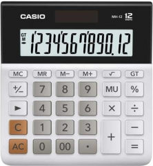 CASIO HESAP MAKİNESİ MASAÜSTÜ MH-12-WE 12 HANE