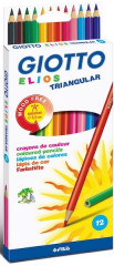 GIOTTO KURU BOYA ELIOS TRI POLIMER ÜÇGEN 12 Lİ ASKILI PAKET 275800