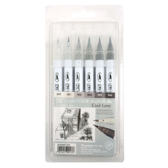 ZIG CLEAN COLOR REAL BRUSH RB-6000AT/  6VB 6LI COOL GRAY