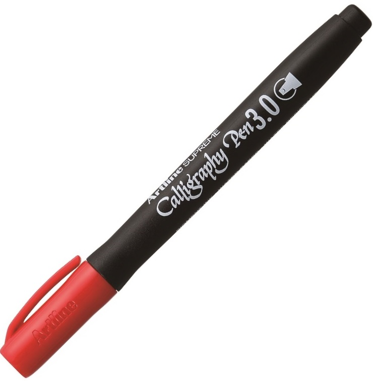 ARTLINE KALİGRAFİ KALEMİ SUPREME CALLIGRAPHY PEN 243 3.0 KIRMIZI A-EPF-243 RED