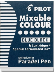 PILOT KALİGRAFİ KALEMİ PARALEL PEN  YEDEĞİ 6 LI MAVİ IC-P3-S6-L