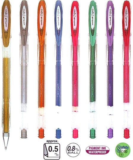 UNİ JEL KALEM SIGNO NOBLE METAL UM-120NM/5C 0.8 5 Lİ