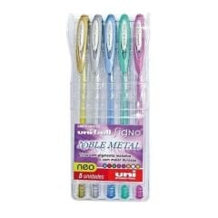 UNİ JEL KALEM SIGNO NOBLE METAL UM-120NM/5C 0.8 5 Lİ