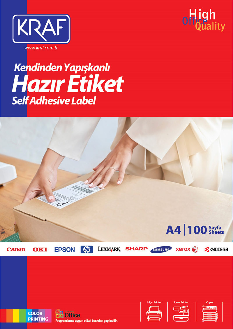 KRAF LASER ETİKET KF-2280 22 x 12 MM