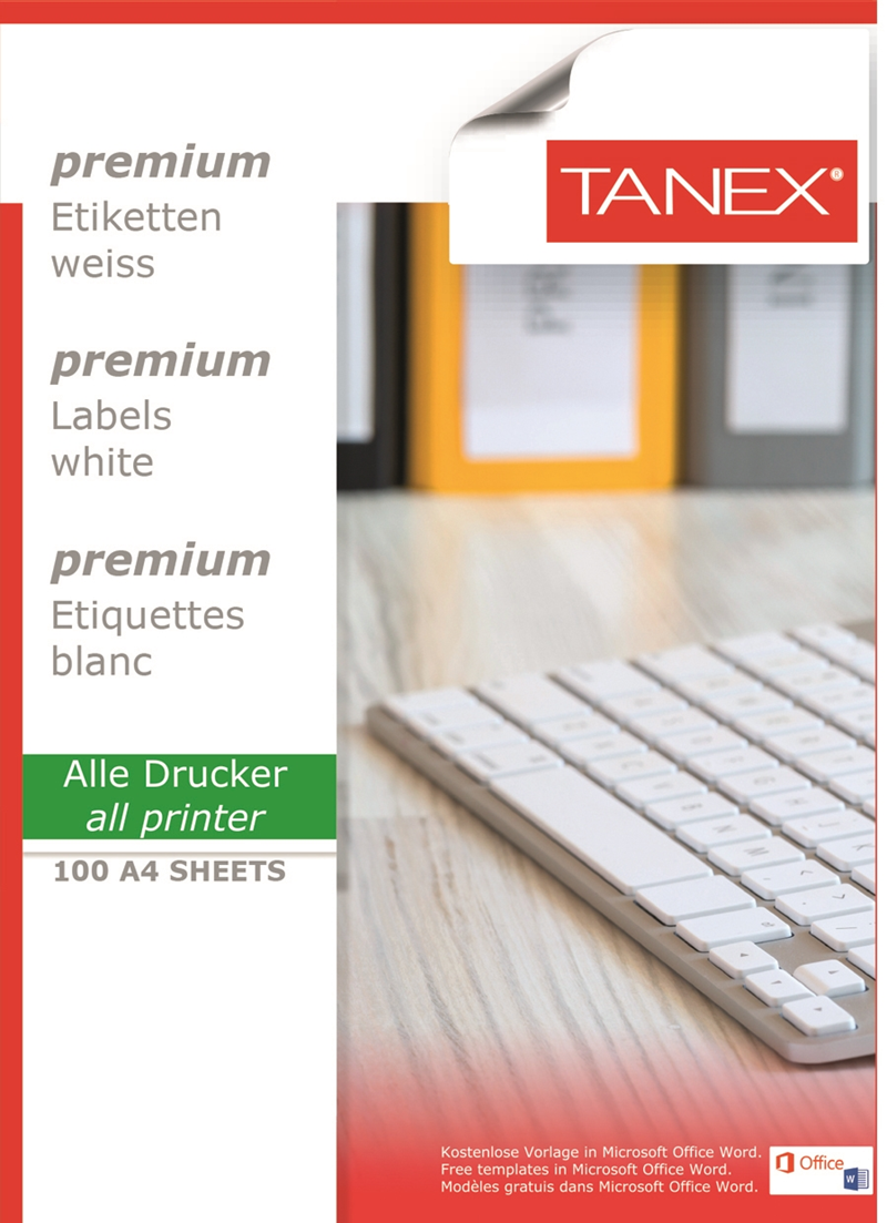 TANEX LASER ETİKET TW-2408 105 X 72 MM ( 8 ) 100 LÜ