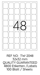 TANEX LASER ETİKET TW-2048 32 X 32 MM 100 LÜ