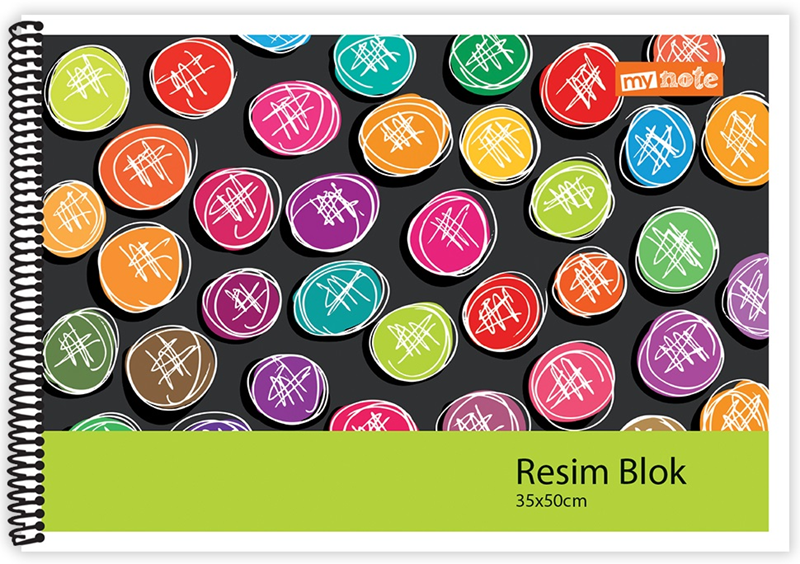 MYNOTE RESİM DEFTERİ KARTON KAPAK SPİRALLİ 35x50 15 YP 2093