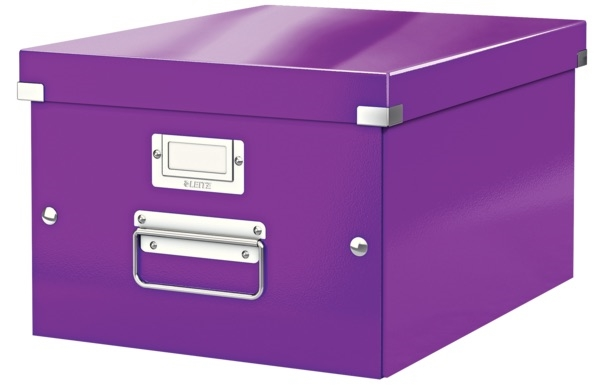 LEITZ SAKLAMA KUTUSU WOW CLICK & STORE ORTA BOY L-6044 MOR