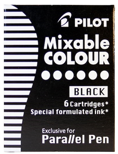 PILOT KALİGRAFİ KALEMİ PARALEL PEN  YEDEĞİ 6 LI SİYAH IC-P3-S6-B