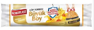 KOROPLAST ÇÖP TORBASI BÜYÜK 65x70 BÜZGÜLÜ VANİLYA KOKULU 10 LU ST01600161