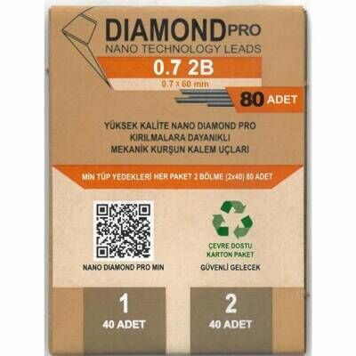 UNİ MİN NANO DIOMAND NDP-07-80 2B 0.7 2B 80 Lİ