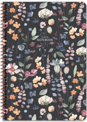 KESKİN DEFTER ÇİÇEK A4 KARTON KAPAK SPİRALLİ 80 YP. KARELİ 385312