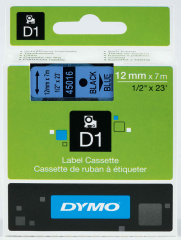 DYMO ŞERİT D1 12MM x 7MT MAVİ/SİYAH 720560 45016