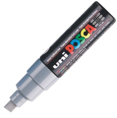 UNİ POSTER MARKÖRÜ POSCA PC-8K 8.0 GRİ